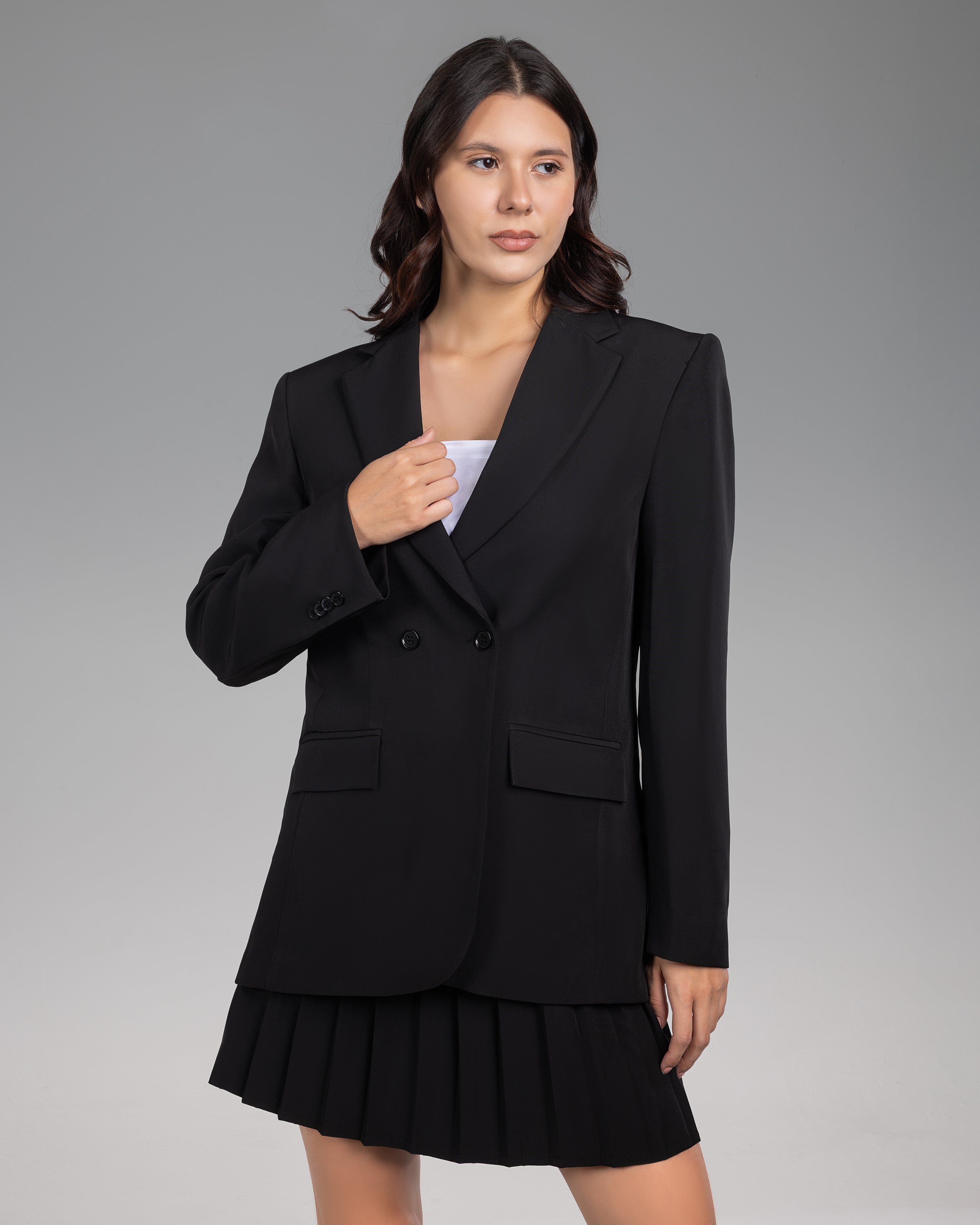 The Onyx Pleated mini Skirt