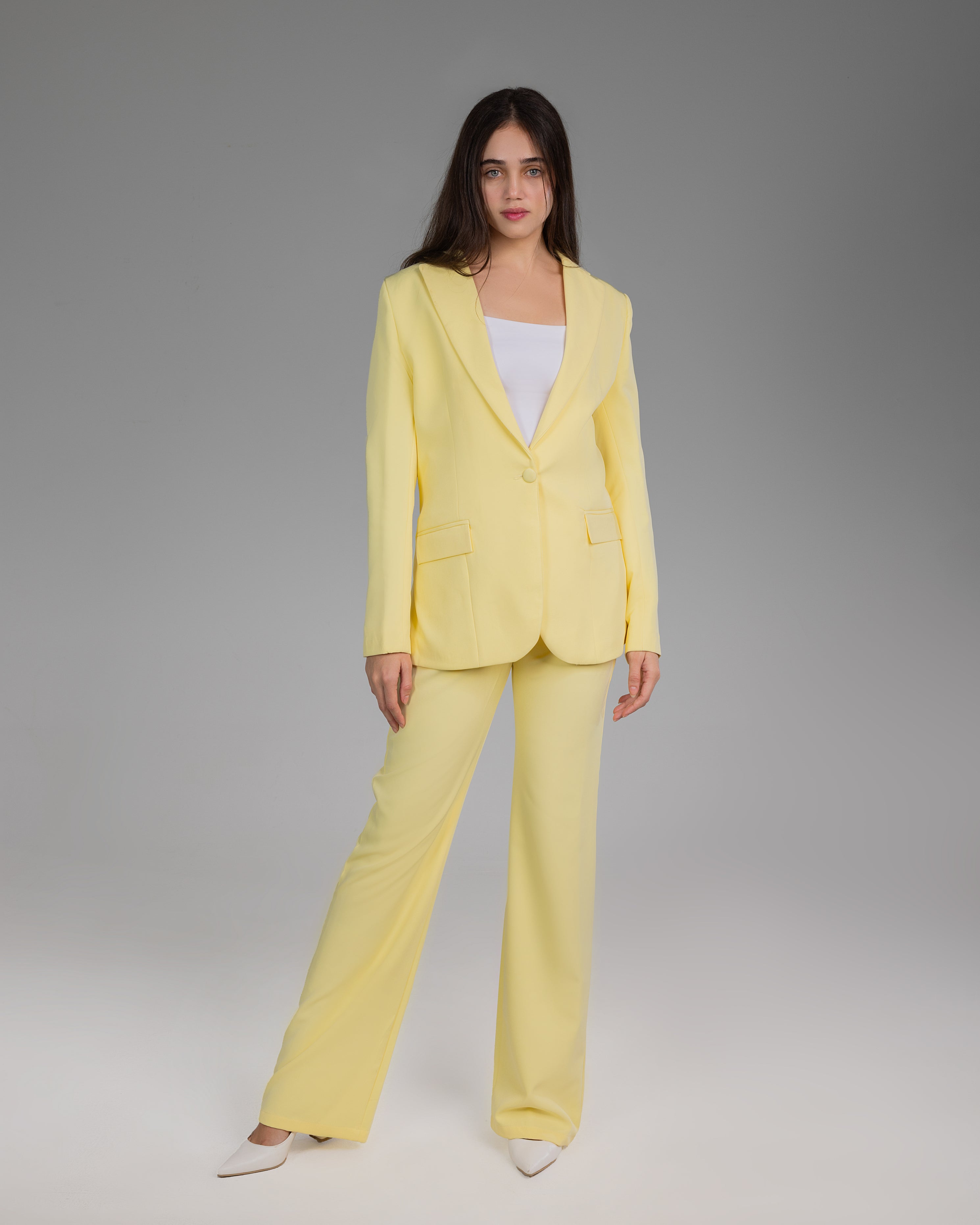Saffron Mist  Straight Trousers