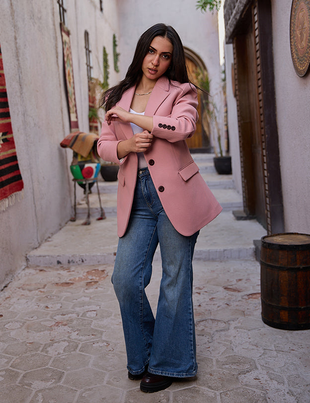 Cashmere Fitted Wool Blazer