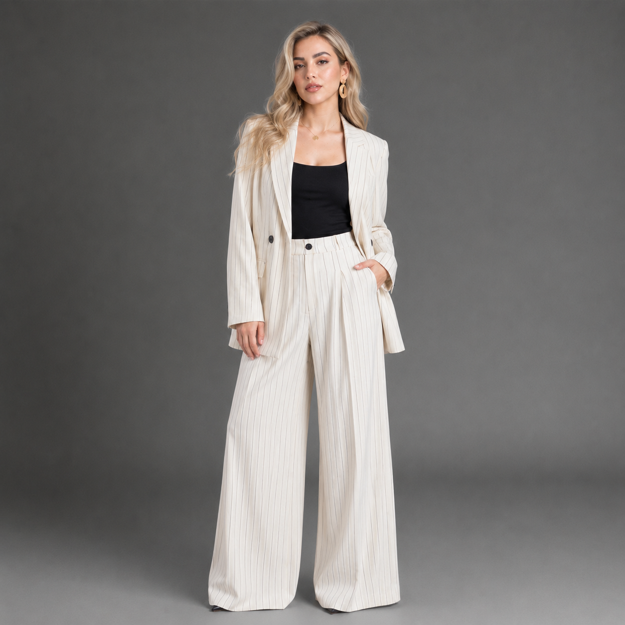 Verona linen pinstriped Blazer