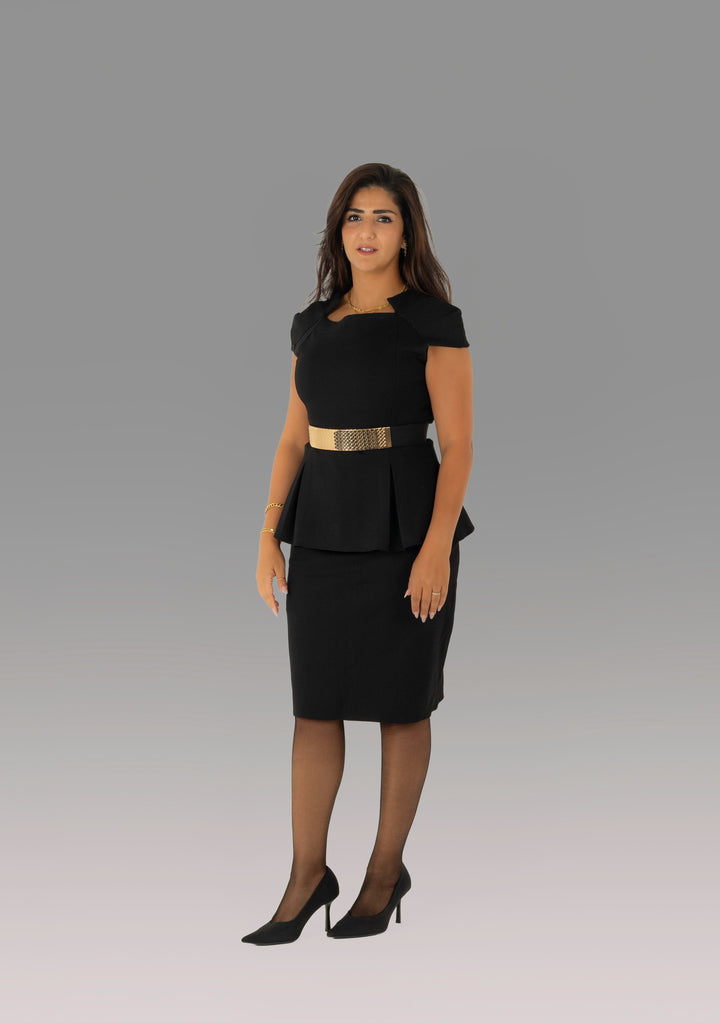 Pencil  Black Lycra Skirt