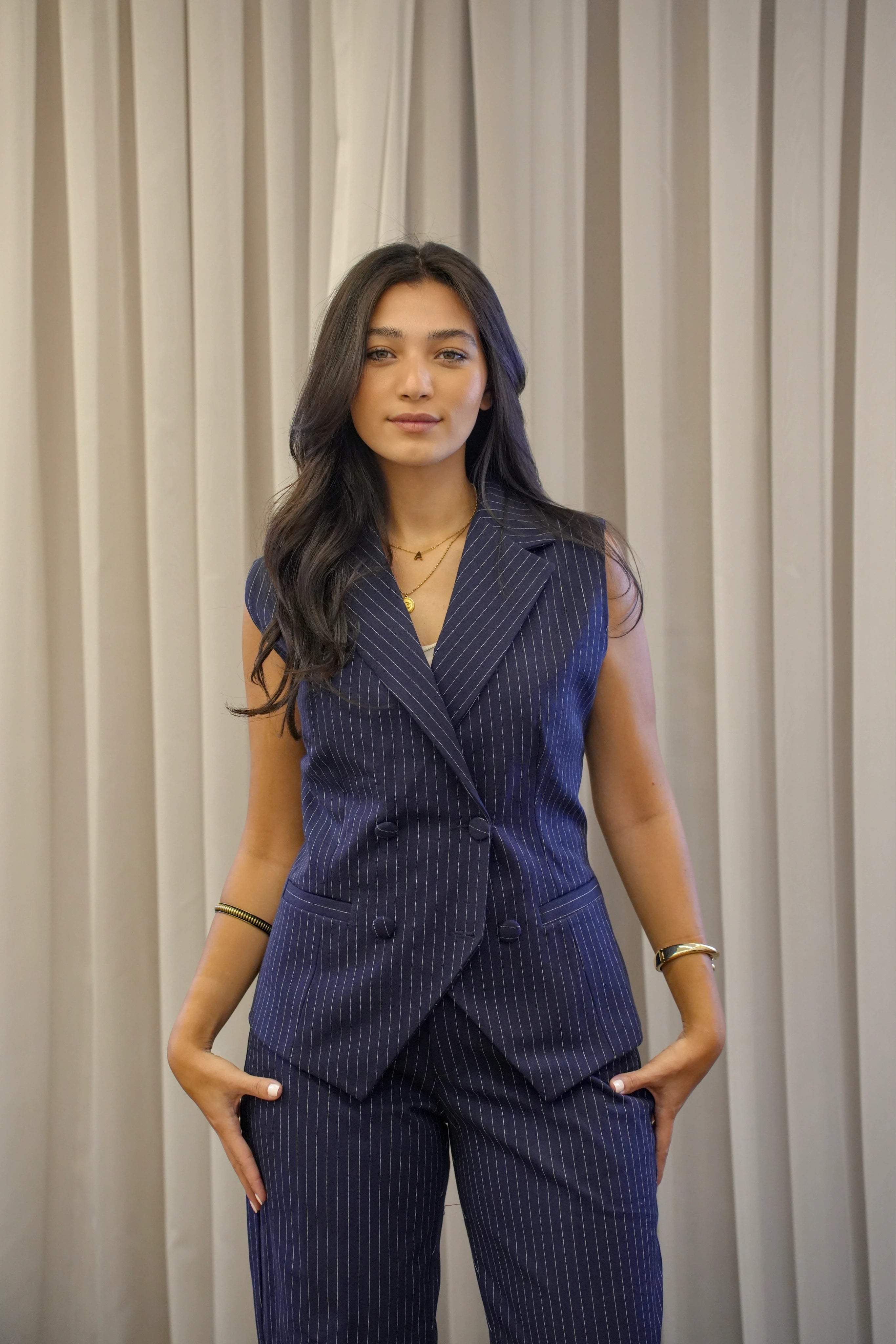 Royal ink Pinstripe vest