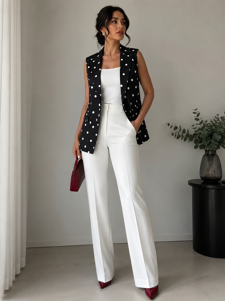 The Polka Edit Blazer Vest