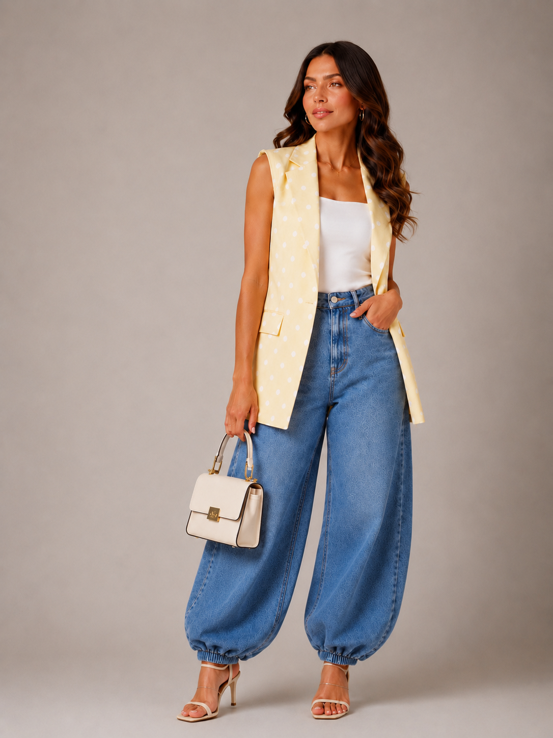 The Polka Edit Blazer Vest