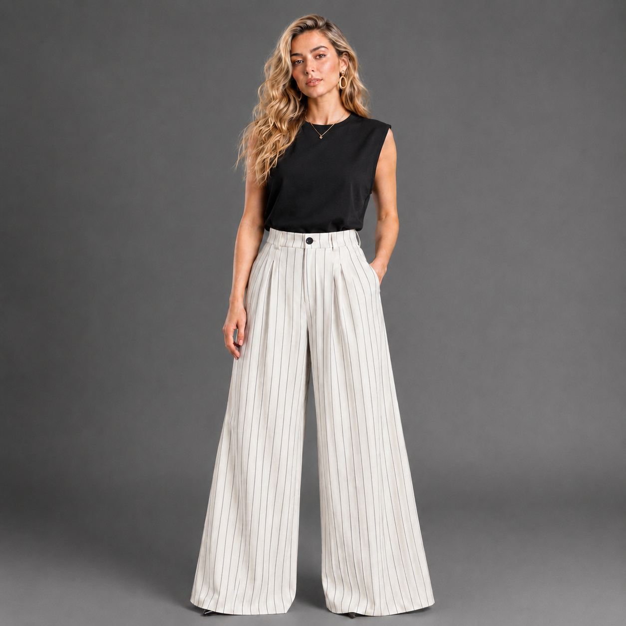 Verona wide leg comfy linen Trousers
