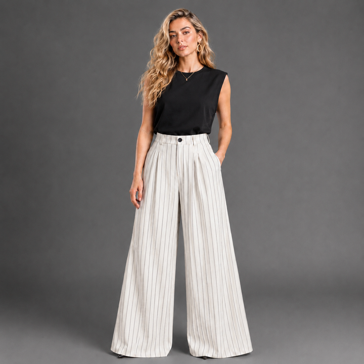 Verona wide leg comfy linen Trousers