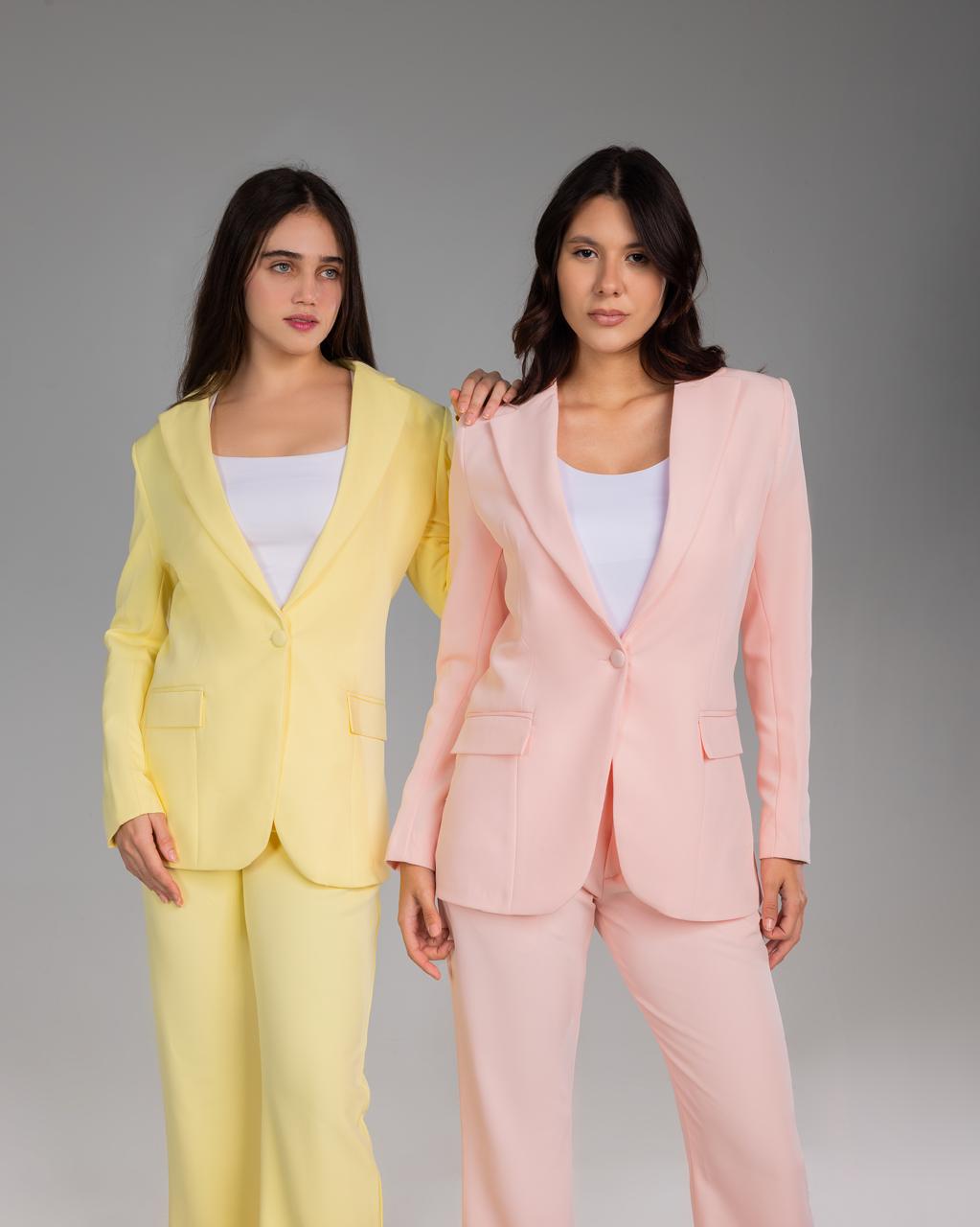 Soft Blush fitted Blazer