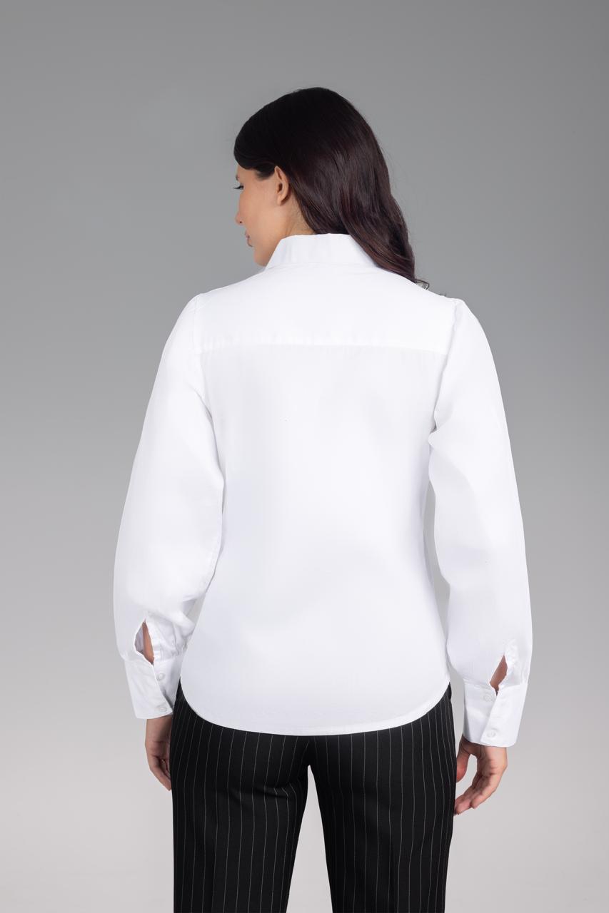Puff Sleeve White Shirt