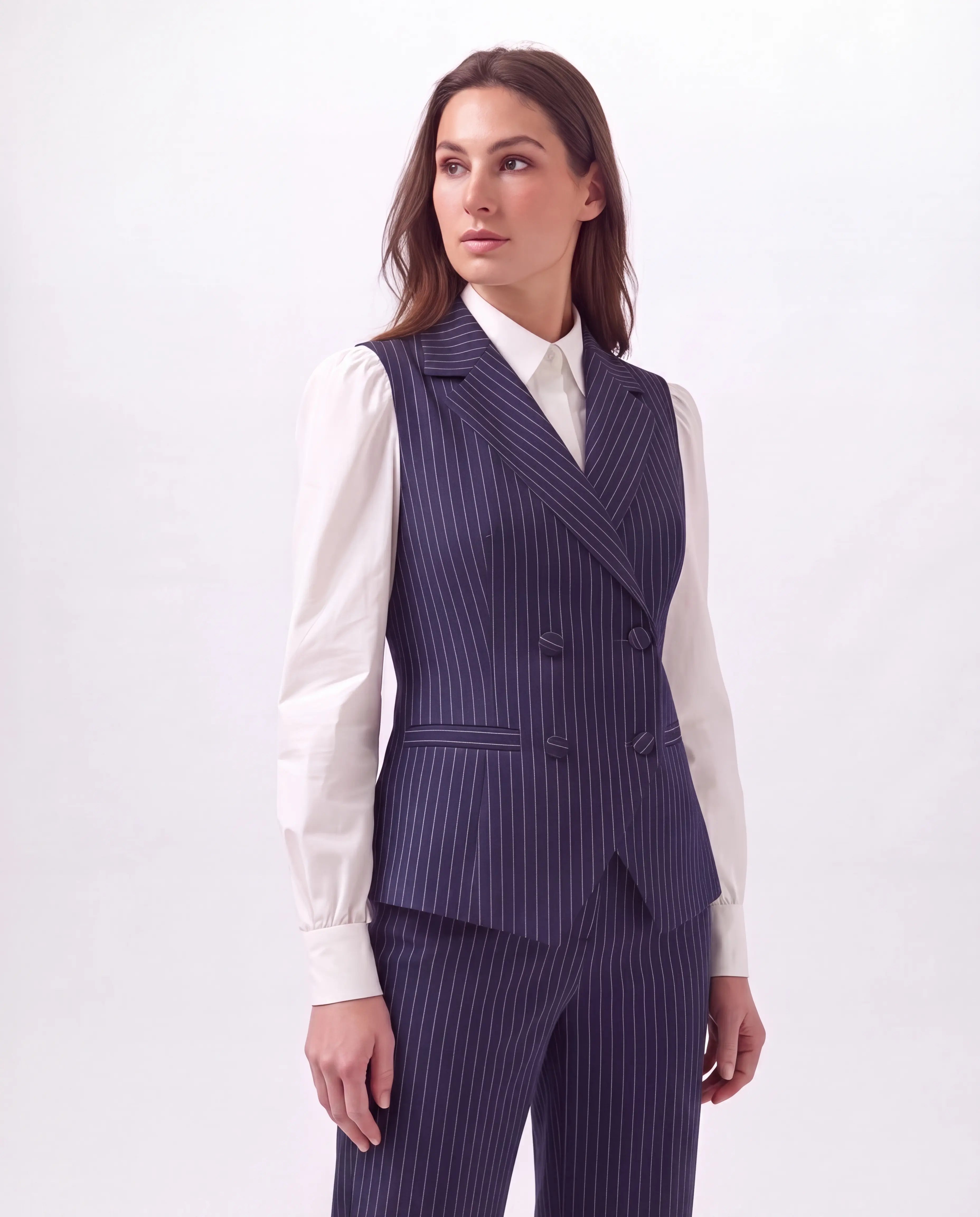 Royal ink Pinstripe vest