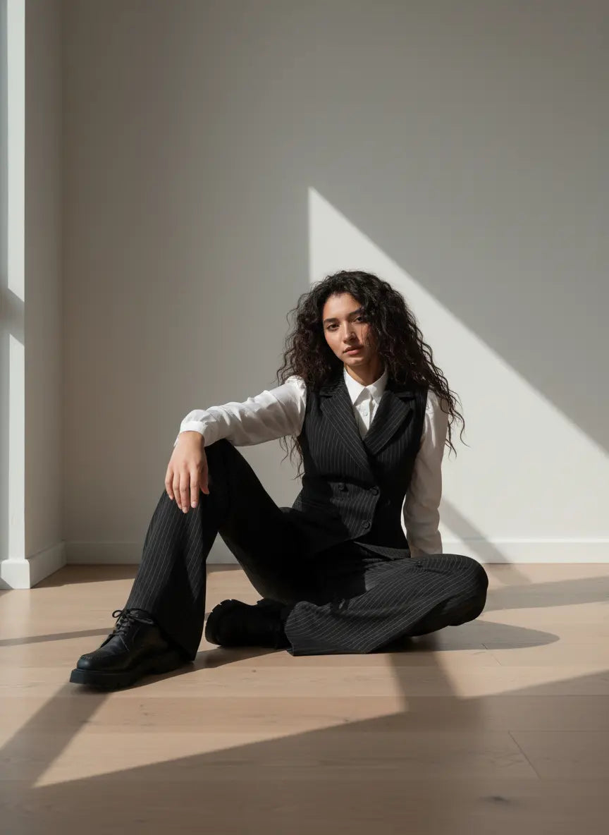 Monarch Pinstripe Vest Set